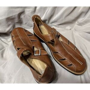 Martin Dingman Leather Brown Loafers With Buckle Size 43 (US 10) Preppy City
